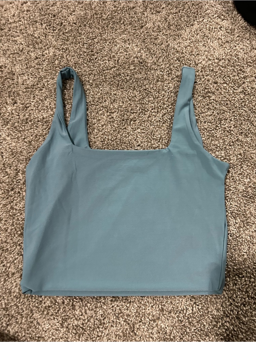 Better Be Square Neck Tank Top in Dusty Blue